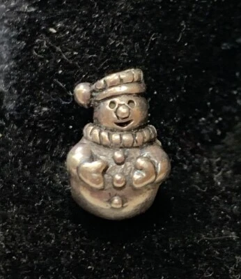 Chamilia Plata de Ley 925 Pequeño Muñeco de Nieve Cuentas Colgante Dije Lote C Foto 1 de 4