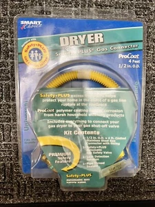 Smart Choice 1/2” Safety plus Stainless Steel Gas Dryer Connector 4 Feet - Picture 1 of 2