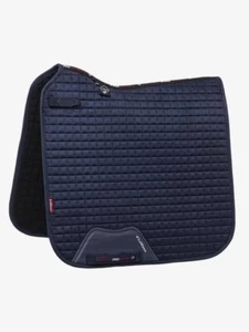 LeMieux ProSport Wildleder Dressur Schabracke eckig navy DRings hoher Widerrist weich - Bild 1 von 2