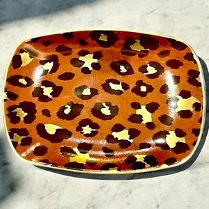 L’OBJET x1 Leopard Rectangular Tray Small 18x13cm NEW £115.00 RRP - Picture 1 of 9