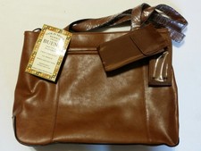 NEW NWT Faux Leather Gold Mine Briefcase Tote Purse By Bueno Brand New With Tags