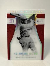 2022 Panini National Treasures Treasured Stats #42/42 ROGERS HORNSBY Card # TS-9