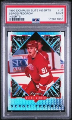 1993 Donruss SERGEI FEDOROV Insert ELITE Series 5186/10000 Card U2 Low Pop PSA 9 - Image 1 of 2