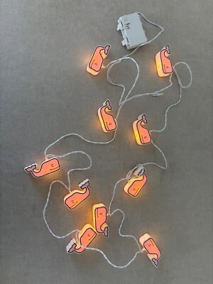 Vineyard Vines for Target Set 10ct Pink Whale String LED Lights - Image 1 of 3