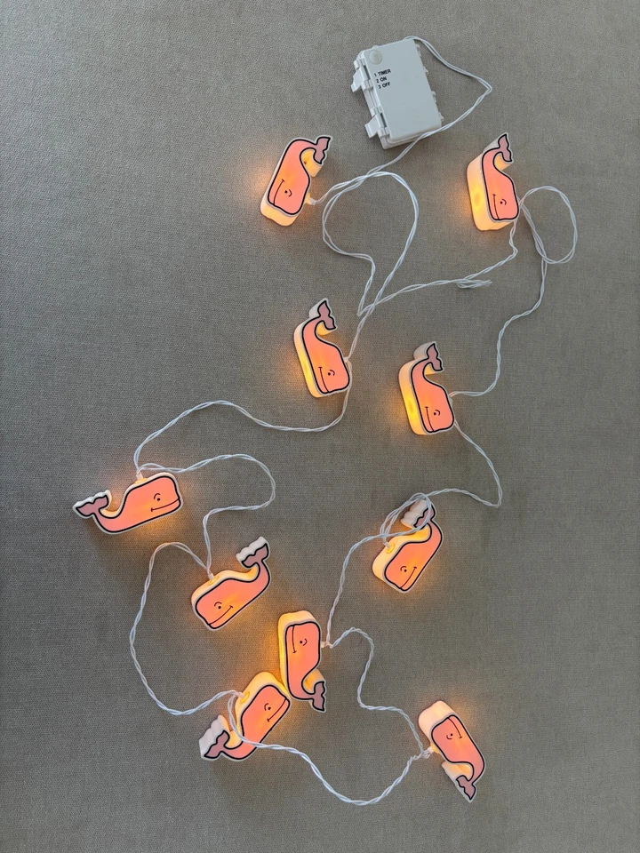 Vineyard Vines for Target Set 10ct Cordas de Baleia Rosa Luzes LED - Imagem 1 de 3