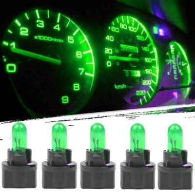 10pcs Green T5 SMD Car LED Dashboard Instrument Interior Light Bulb Accessories - Image 1 of 4