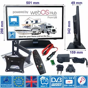 MOTORHOME CARAVAN BOAT 22" Smart TV (webOS) 12V Full HD +Bracket +Magic Remote - Picture 1 of 10