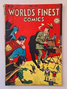 WORLD'S FINEST COMICS #31 VG (4.0) DC NOVEMBER 1947 BATMAN SUPERMAN ROBIN ** - Picture 1 of 3