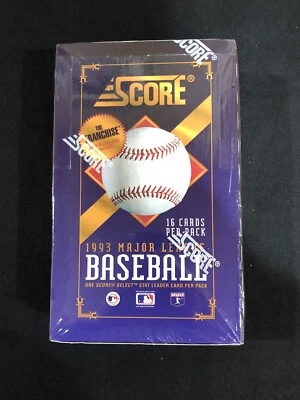 1993 Score Baseball Factory Sealed Wax Box 36 Packs Derek Jeter Rookie RC - Image 1 of 4