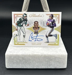2023 Flawless Cris Carter Auto /25 HOF Philadelphia Eagles - Minnesota Vikings - Picture 1 of 2