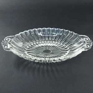 Anchor Hocking 8" Clear Oval Relish Tray, Candy Dish - Picture 1 of 6