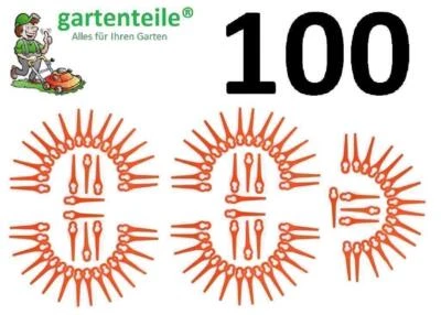 GARTENTEILE® 100 Kunststoffmesser passend für Einhell Akku Rasentrimmer BG RG GE CT 18 Li