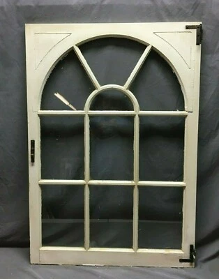 Antiguo armario cúpula 10 Lite arco vidrio tapa marco 28x41 de colección 567-24B Foto 1 de 4