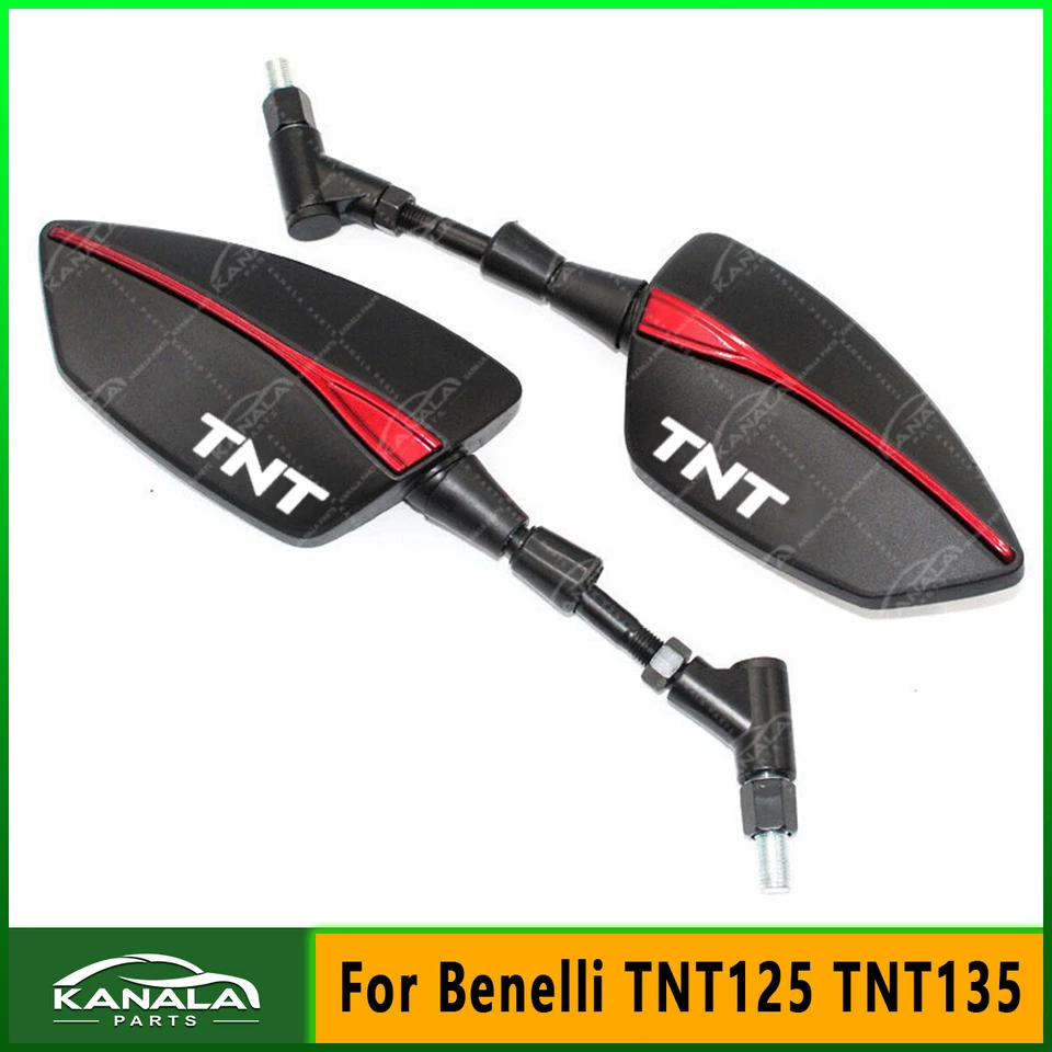 For Benelli TNT125 TNT135 Motorcycle Accessories Rearview Rear Mirrors Aluminium Foto 1 de 4