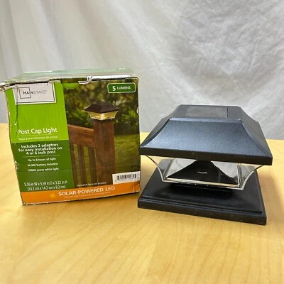 Lâmpada de cerca externa Mainstays 5 lúmens energia solar LED poste deck tampa luz - Imagem 1 de 4