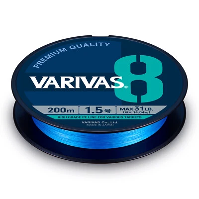 VARIVAS VARIVAS 8 150m, #Ocean blue, NUEVO estándar 8Braid PE línea Foto 1 de 3