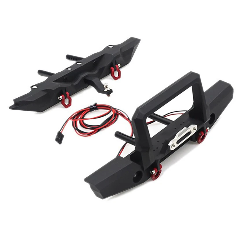 Realistic Front & Rear Alloy Bumper w/ LED for Traxxas TRX-4 Off-Road Crawler - Image 1 of 1