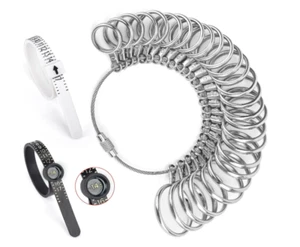 Ring Sizer Measuring Tool Set – 27 Pcs Ring Sizing Kit (0-13) with Half Sizes - Picture 1 of 6