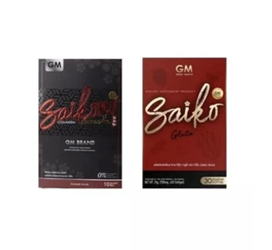SAIKONO Collagen + SAIKO Gluta Brighteni Anti Anging Reduce Acne Wrinkle Set - Picture 1 of 5