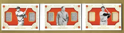 BOBBY DOERR TOM YAWKEY DOM DIMAGGIO 2021 PANINI NATIONAL TREASURE BOOKLET # /49 - Image 1 of 2