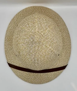 Casco de médula de paja DORFMAN PACIFIC retorcido Toyo bronceado estructurado sombrero de safari OSFA - Imagen 1 de 6