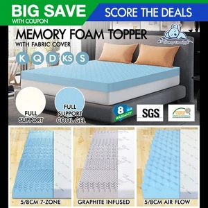 STARRY EUCALYPT Memory Foam Mattress Topper 5/8/10/12cm Bamboo 7-Zone Pad Mat - Picture 1 of 912