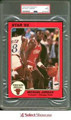 1985 STAR TEAM SUPERS 5X7 #1 MICHAEL JORDAN RC BULLS HOF PSA 9 - Image 1 of 4