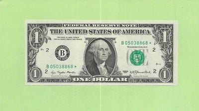 1977 * ..UNCIRC $1 B 0503 8868 * .... 1977 $1 B-* STAR NOTE FRN - Изображение 1 из 2