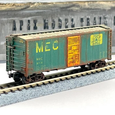 Deluxe Innovations Custom N Scale Maine Central Standard Boxcar 6716 Weathered - Image 1 of 4