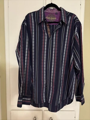 ROBERT GRAHAM Long Sleeve Casual Button Down Shirt Geometric Pattern Mens 2XL - Image 1 of 4