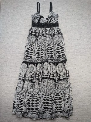 Vestido Babydoll y2k Charlotte Russes Pequeño Floral Maxi Boho Crochet Playa Hada Foto 1 de 4