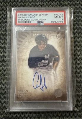 Aaron Judge 2015 Bowman Inception Prospect Autograph #PA-AJ Psa 8 Yankees - Image 1 of 2