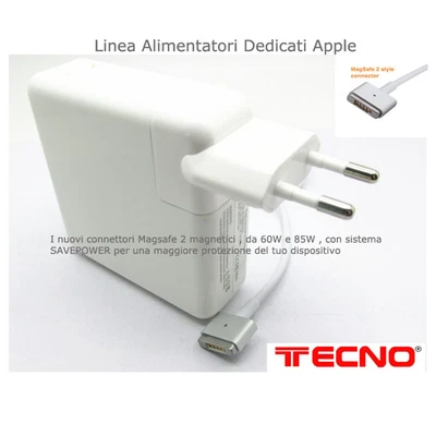 ALIMENTATORE COMPATIBILE PER MACBOOK MAGSAFE2 60W 16.5V 3.65A TECNO 7024 - Immagine 1 di 2