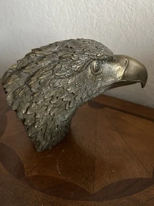 Vintage/Antique Chinese Bronze 6” Majestic Eagle Head Statue Sculpture - Picture 1 of 16
