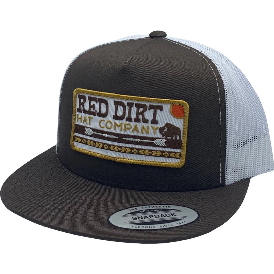 Red Dirt Hat Co. Para hombres Flecha Marrón y Blanco Snapback Sombrero RDHC-165 Foto 1 de 1