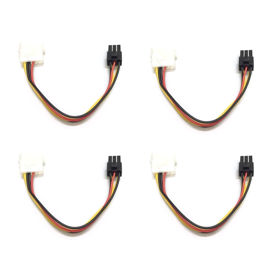 4 Pin to 6 Pin PCI-Express Video Card Power Converter Adapter Cable Wire Line D - Image 1 of 4