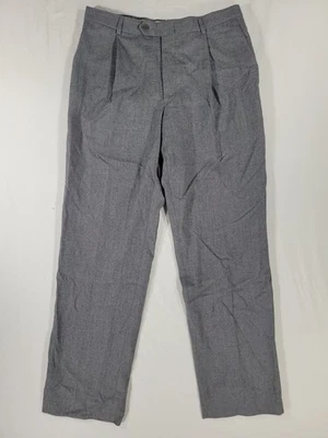 Daniel Cremieux Loro Piana 100% Wool Dress Pants Men’s 32R Gray 31” Inseam EUC - Image 1 of 4