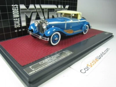 ISOTTA FRASCHINI 8A SS CASTAGNA ROADSTER CLOSED 1930 1/43 MATRIX (BLUE) - Immagine 1 di 3