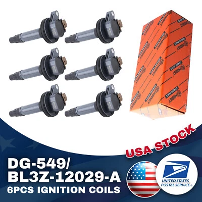 Ignition Coil Performance DG549/BL3Z12029A 6pcs For Lincoln MKT V6 3.5L 2013-19 - Imagem 1 de 4