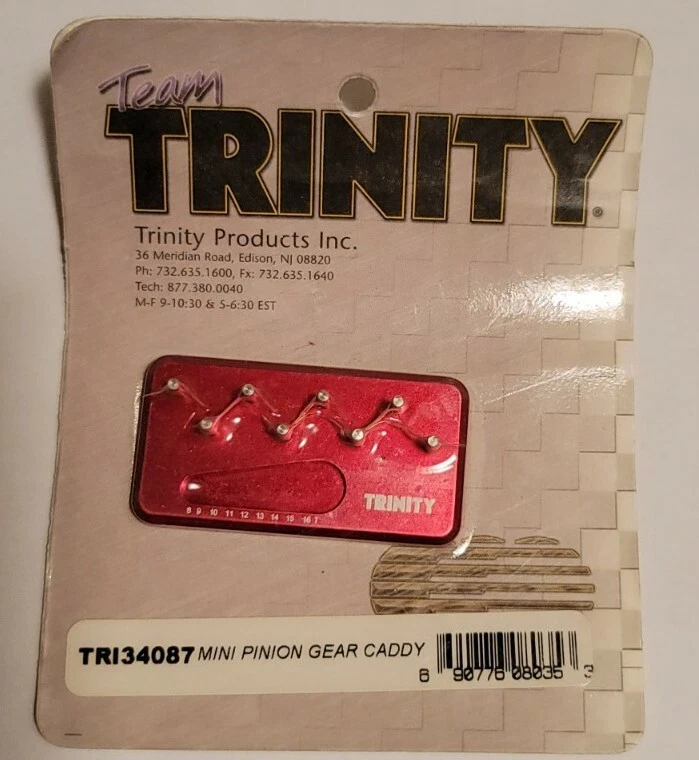 Trinity Pinion Gear Caddy Team Losi Mini T 1.0 and Other 1/18th Rc Red Aluminum - Image 1 of 1