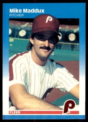 1987 Fleer Mike Maddux Rookie . Philadelphia Phillies #179 - Image 1 of 2