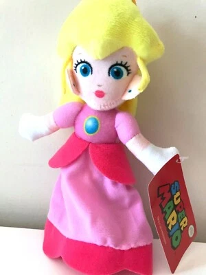 PRINCESS PEACH Nintendo Super Mario Soft Plush Doll 8.5" New. Licensed . - Image 1 of 3