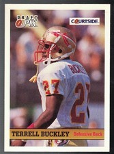 1992 COURTSIDE DRAFT PIX TERRELL BUCKLEY DB ROOKIE CARD EXCELLENT