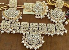 Indian Bollywood Style Gold Plated Kundan Choker Necklace Bridal Jewelry Set