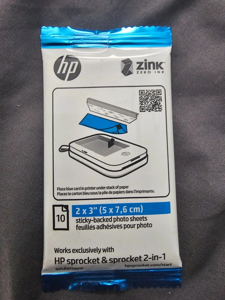 HP Zink 1AH01A Sticker Photo Paper - 10 Sheet - Image 1 of 1