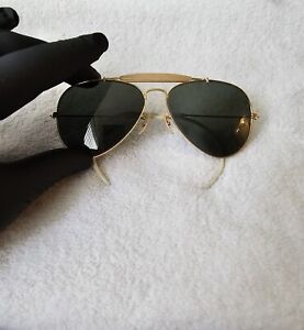 Vintage Ray Ban Bausch & Lomb Gold Frame Aviator Sunglasses Not Orginal case