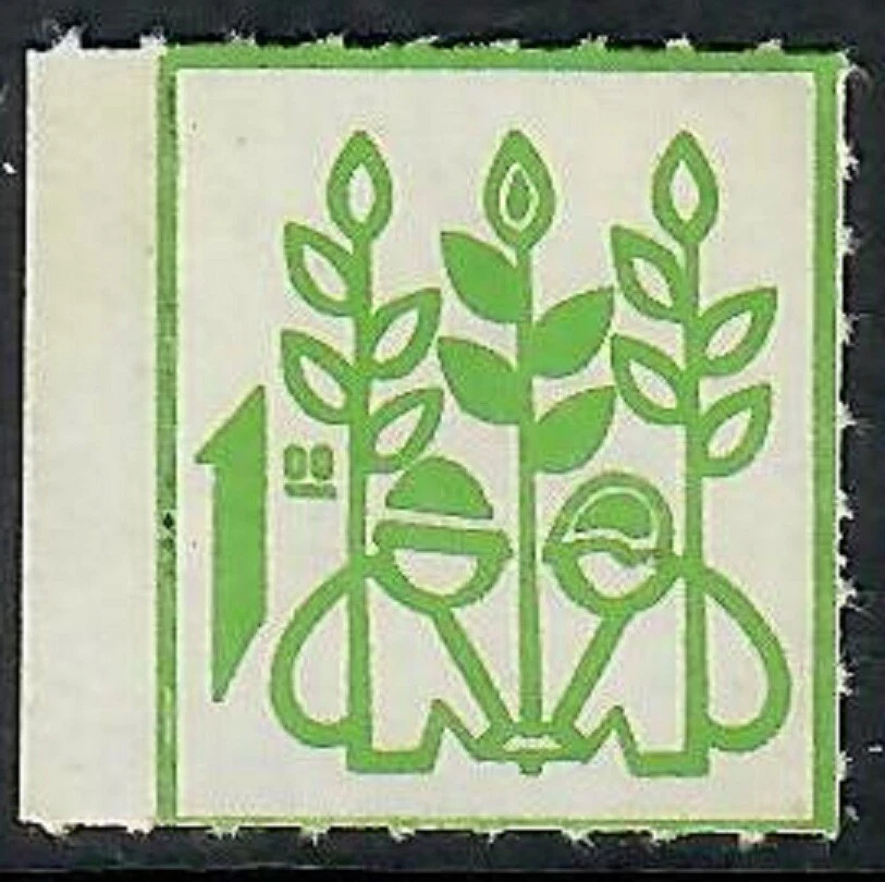 Judaica Old Label stamp KKL JNF Plants - Image 1 of 1