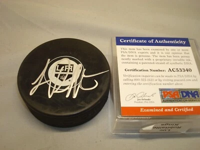 Luc Robitaille Signed Los Angeles Kings Hockey Puck Autographed PSA/DNA COA 1A - Image 1 of 3
