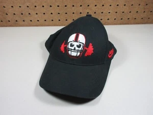 Vintage Nike boys Y2K red black skull weights football hat OS - Picture 1 of 5