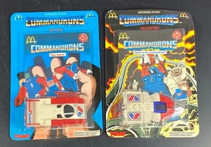 Tomy Commandrons Velocitor & Motron Vintage McDonald’s 1985 Lot of 2 Sealed - Picture 1 of 24